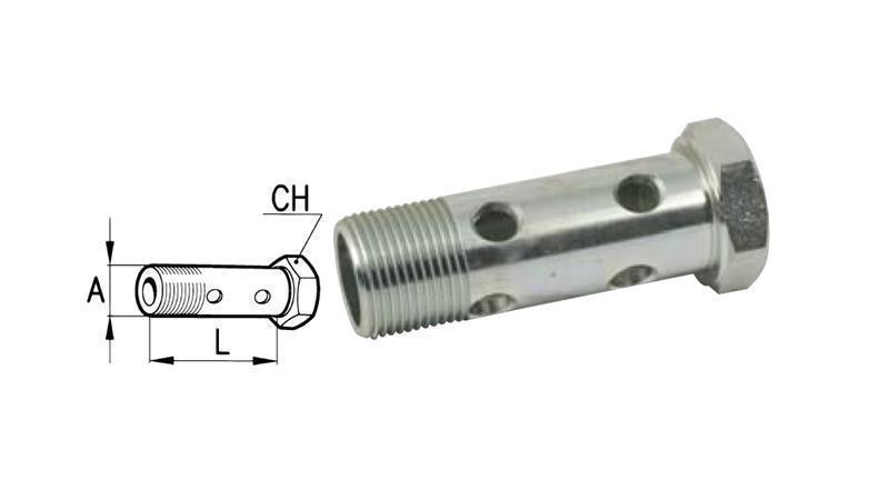 HYDRAULIC HOLLOW BOLT DOUBLE M18x1.5