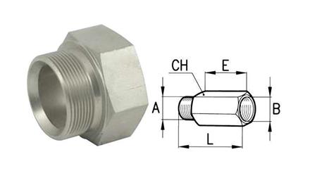 HYDRAULIC ADAPTER EXTENDED MALE-FEMALE 1/2