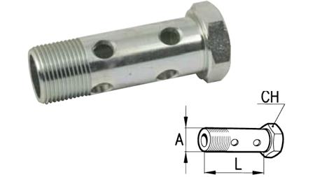 BOLT BLANK DOUBLE HYDRAULIQUE M20x1.5