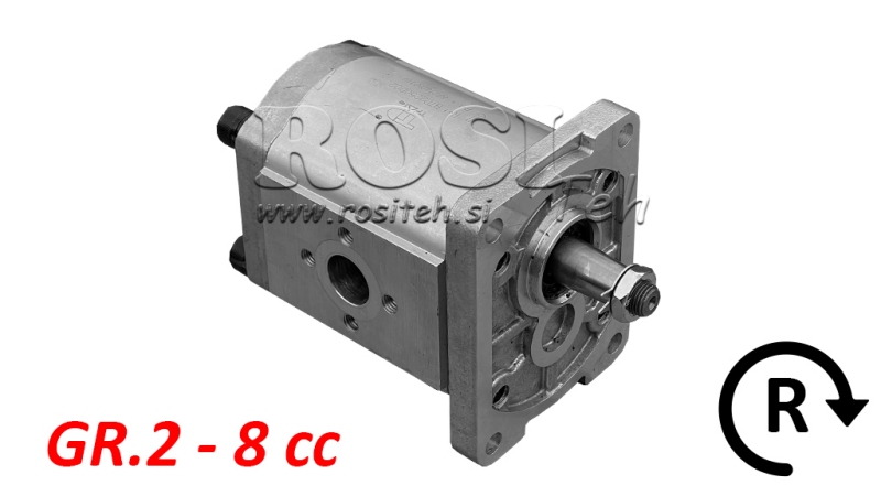 HYDRAULIC PUMP GR.2 8 CC RIGHT - FLANGE