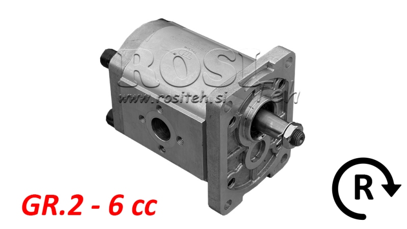 HYDRAULISK PUMPE GR.2 6 CC HØYRE - FLANSER