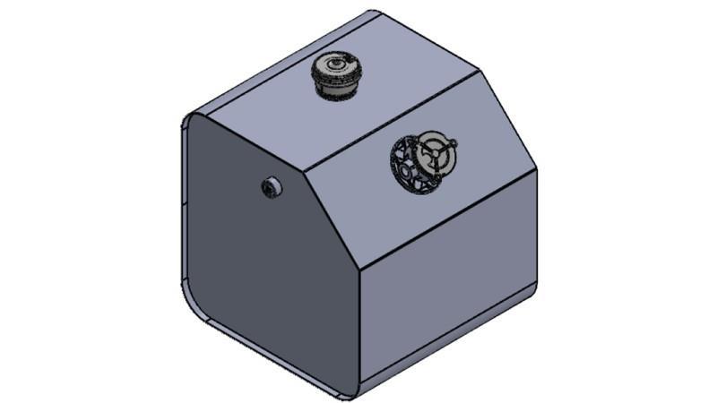 TAPA DE TANQUE METÁLICA 150 Lit 600x600x500mm