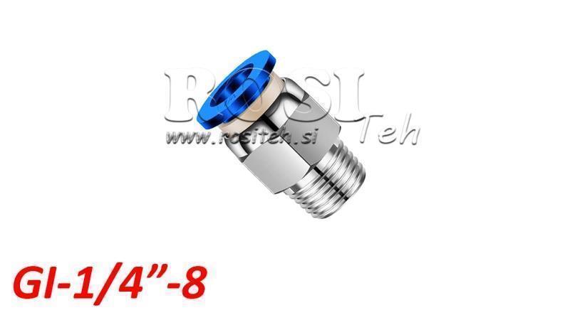 CONECTOR DREPT PNEUMATIC TPA CU FILET GI-014-8