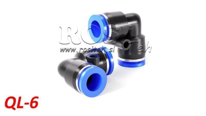 CONECTOR ANGULAR PNEUMÁTICO TPA SEM ROSCA QL-6