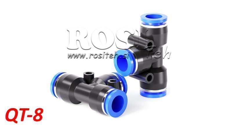 ENCHUFE NEUMÁTICO T CONEXIÓN TPA SIN ROSCA QT-8
