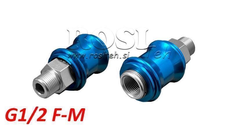 PNEUMATISK HÅNDSKRUEVENTIL 3/2 PRRS G1/2 F-M