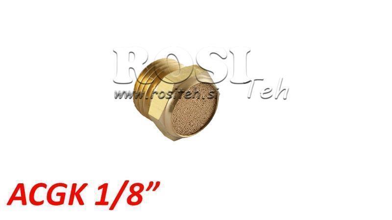 SILENZIATORE PNEUMATICO IN BRASS ACGK 018 BASSO