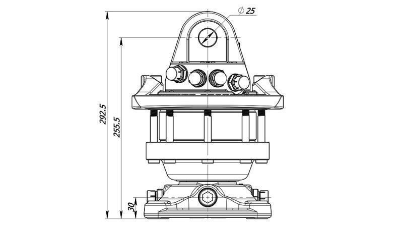 HÜDRAULINE PÖÖRLEJA 4500/2250 KG FLANGEGA