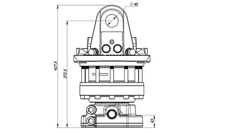 HÜDRAULILINE ROTOR 12000/6000 KG FLANGEGA