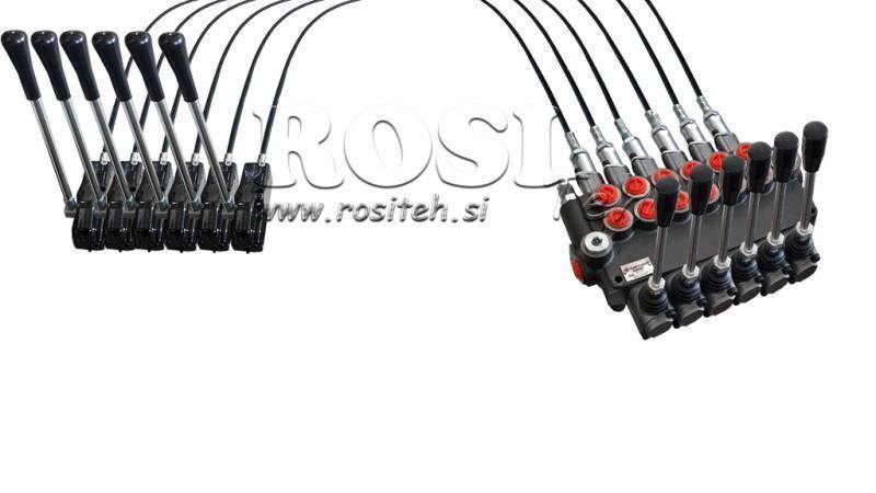 JOYSTICK DVOJNA ROČICA 2,5 met. HIDRAVLIČNI VENTIL 6xP40 lit.