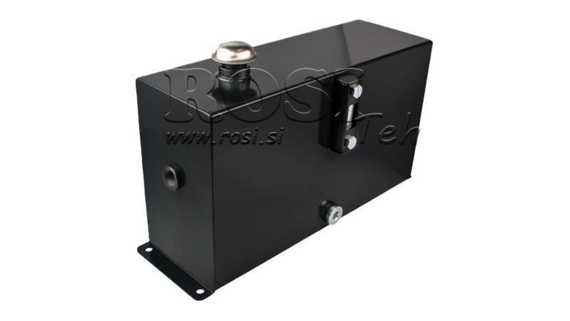 МЕТАЛЕН РЕЗЕРВОАР 12 ЛИТРА КУБ 255x120x450mm ПЪЛЕН С ОБОРУДВАНЕ