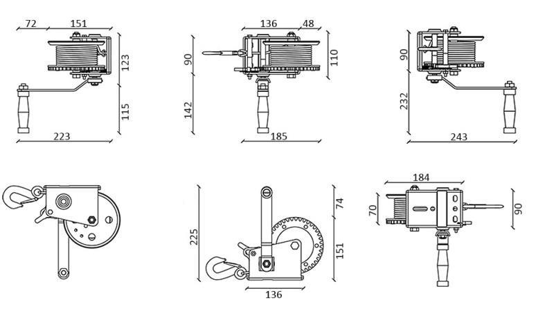 HANDWINDEN DWK 16 - 725 kg - SYNTHETIKGURT