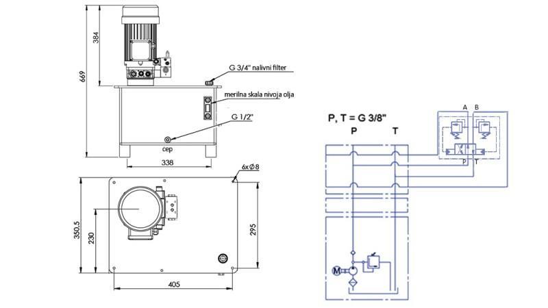 HYDRAULISCH AGGREGAT -RHA- 25lit VOOR HOOI BEZEM