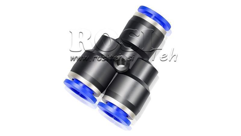 PNEUMATIC PLUG Y CONNECTOR TPA WITHOUT THREAD QY-8