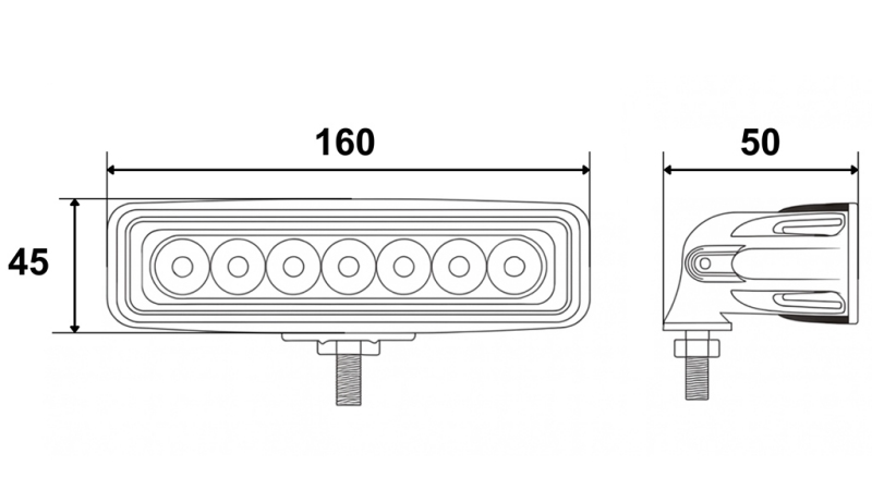 LED РАБОТНА СВЕТЛИНА - СВЕТЛИНА 6 LED 18W 12V-24V