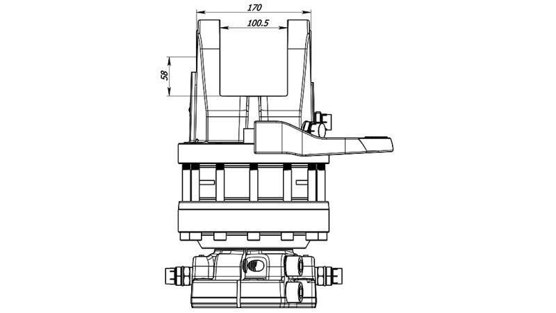 HÜDRAULINE PÖÖRLEHT 12000/6000 KG FLANGEGA