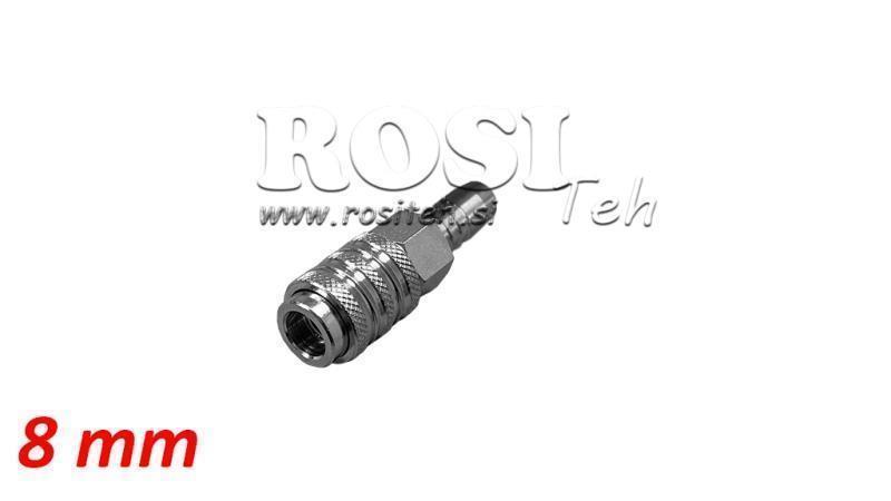 ПНЕВМАТИЧНА БЪРЗА СВЪРЗВАЩА ЧАСТ ЖЕНСКА СМЪРЧ 8mm - DN7.2