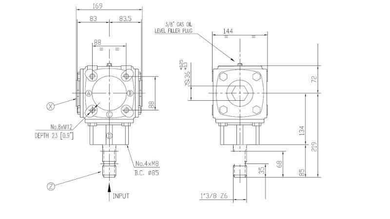 ЪГЛОВ ЗЪБЕН МЕХАНИЗЪМ TB-19J 1.46:1 (23HP-16.9kW)