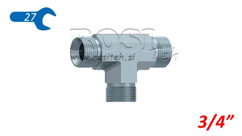 HYDRAULIK T-ANSCHLUSS BSP MÄNNLICH-MÄNNLICH 3/4