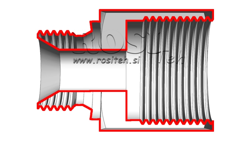 ADATTATORE IDRAULICO MASCHIO-FEMMINA 1/4-3/8