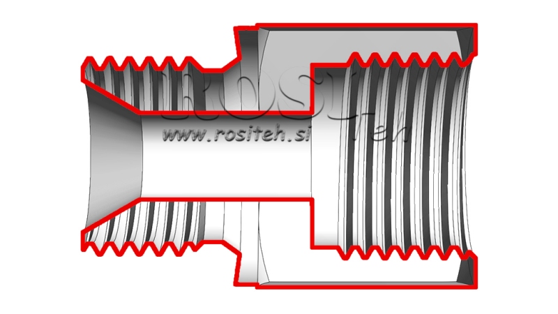 ХИДРАВЛИЧЕН АДАПТЕР МЪЖКИ-ЖЕНСКИ 18X1.5-1/2