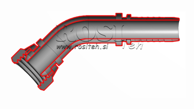 HYDRAULISCHER ANSCHLUSS BSP WEIBLICH KNIE 45° DN10-M22x1,5