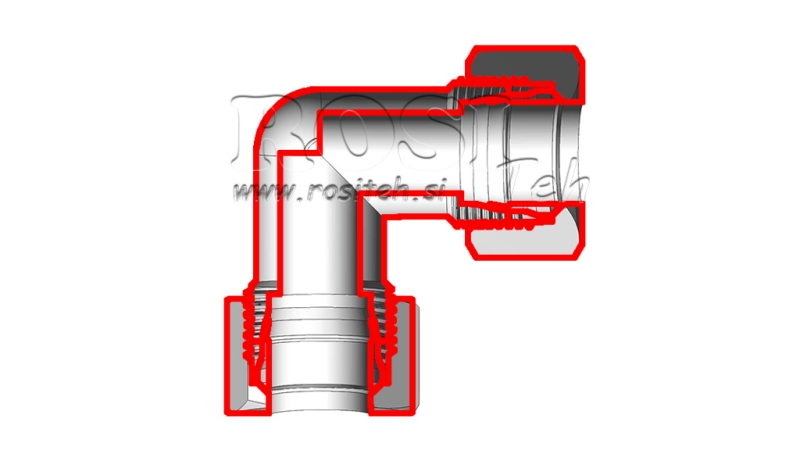 CODO HIDRÁULICO L-18 CON TUERCA