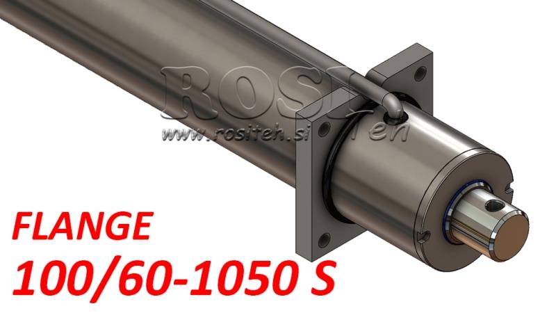 хидравличен цилиндър с монтажна плоча и тръби 100/60-1050