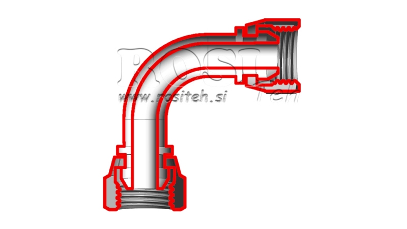 HYDRAULIK KNIE 90° WEIBLICH-WEIBLICH M18x1,5