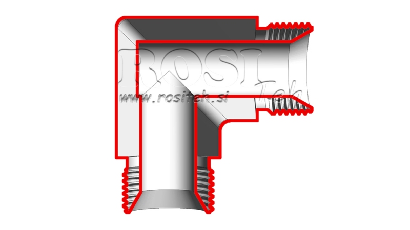 COUDE HYDRAULIQUE 90° BSP COURT MALE-MALE 3/8
