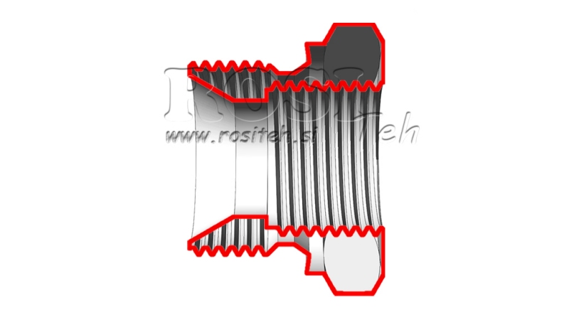ADATTATORE IDRAULICO MASCHIO-FEMMINA 1/2-1/4