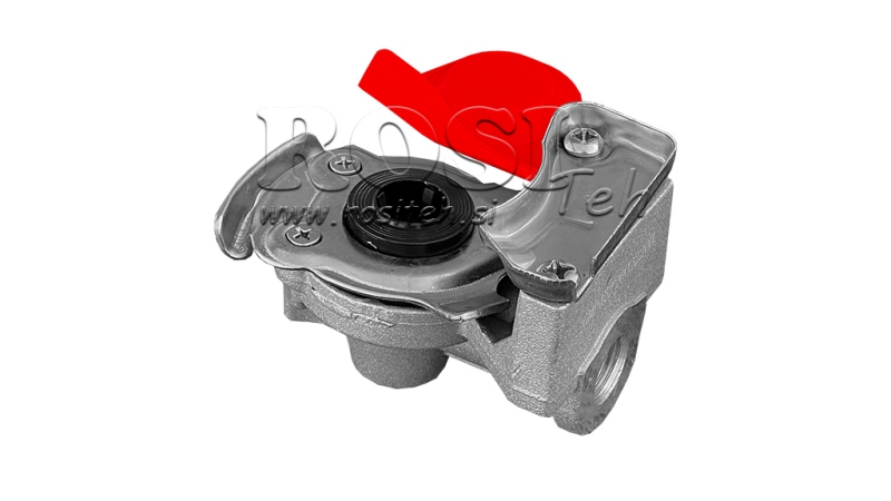 RASKOBLING HANN FOR LUFT RØD MED VENTIL