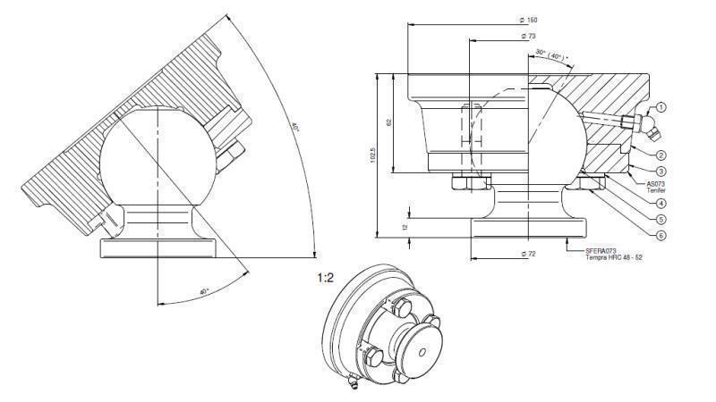 BUMBAS TELESCOPISKAM CILINDRAM FI 73 max. 30 Ton