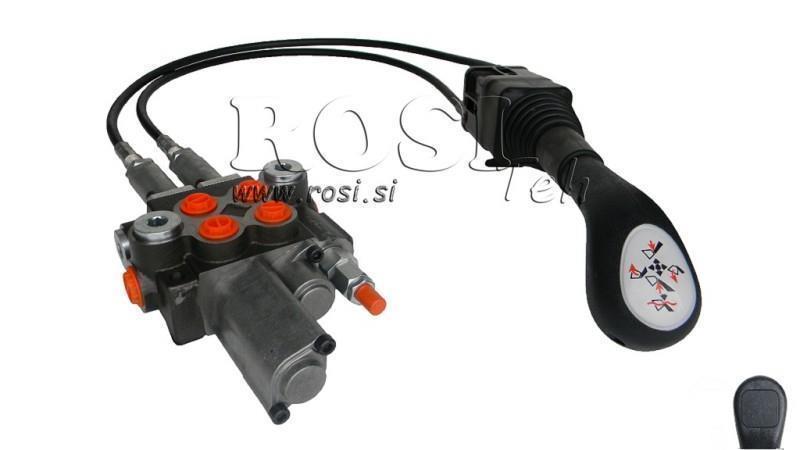 JOYSTICK OHNE TASTE MIT ROLLE 3 m UND HYDRAULIKVENTIL 2xP40 l. SCHWIMMENDE