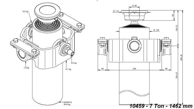 ТЕЛЕСКОПИЧЕН ЦИЛИНДЪР КОМПАКТ 5 СТЕПЕНИ 1462mm x125 -КУПА