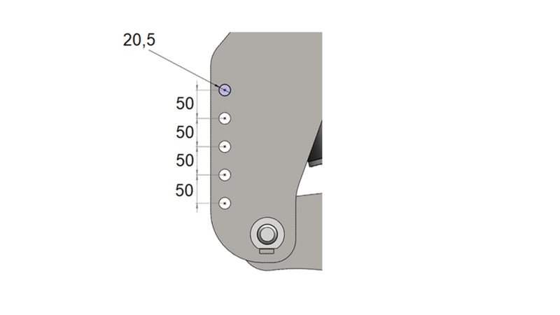 TIRANȚI FRONTALI UNIVERSALI PENTRU TRACTOR CAT.2 1500KG