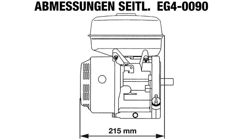 moteur à essence EG4-90cc-1.79kW-2.43HP-3,600 RPM-H-KW15.9(5/8