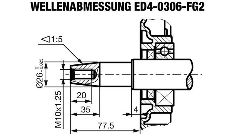 dieselmoottori 306cc-4.5kW-3,600 RPM-E-TP26x77.5-sähkökäynnistys