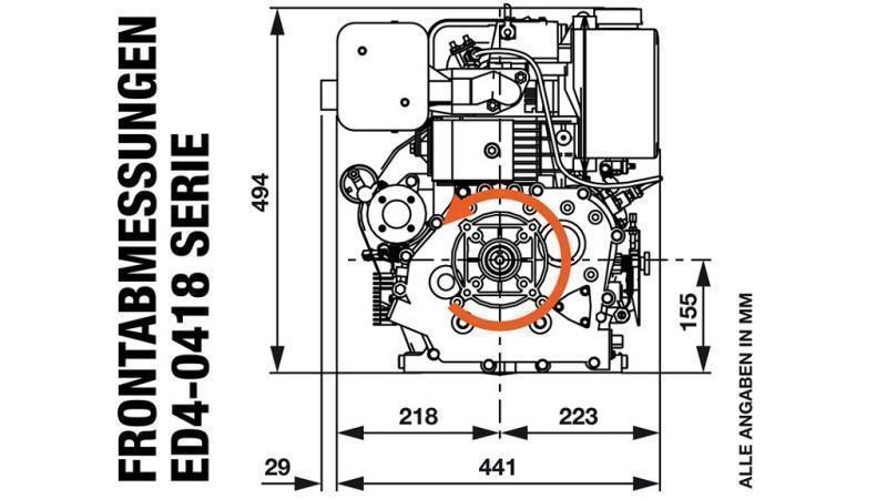 moteur diesel 418cc-7.83kW-10.65HP-3,600 RPM-H-KW25x88-démarrage manuel