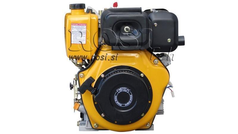 diesel engine 418cc-7.83kW-10.65HP-3,600 RPM-E-KW25x88-electric start