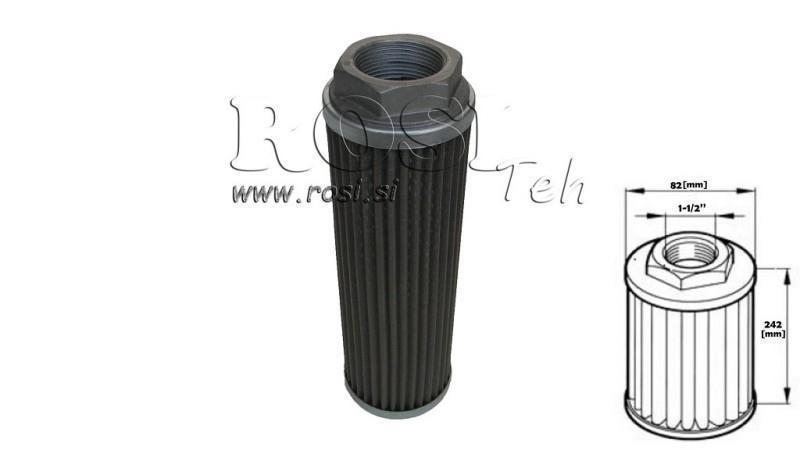 HYDRAULIC SUCTION FILTER - METAL 1 1/2'' - 180 LIT ROSI TEH