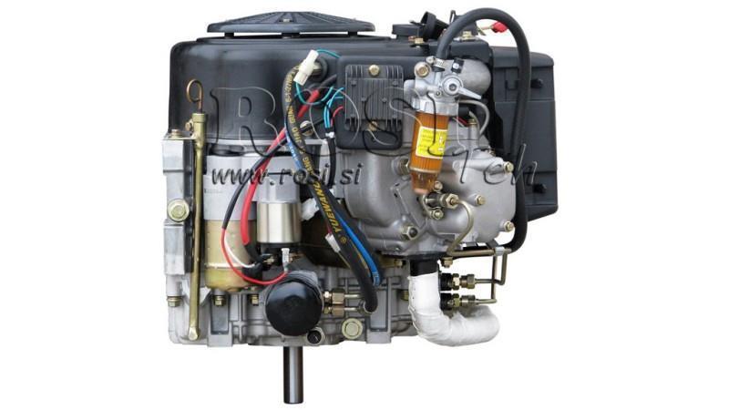 moteur diesel 870cc-15.2kW-3,600 RPM-V-E-KW25.4 (1 pouce)x78.8-démarrage électrique