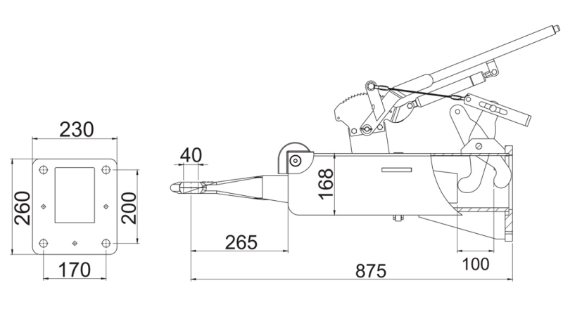 HÚZÓKERET - KIEGÉSZÍTŐ TRAKTOR TRAILERHEZ 1,800/8,000kg