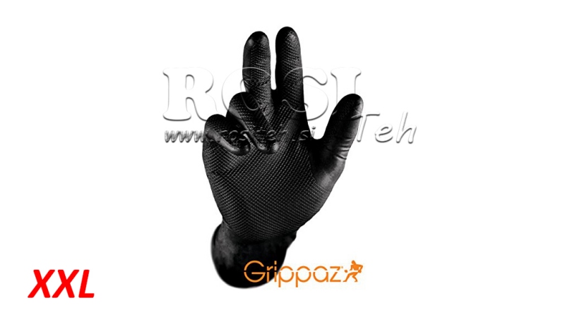 GANTS NITRILE GRIPPAZ NOIRS 50/1 - XXL