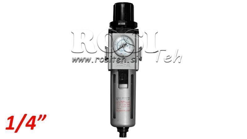 PNEUMATISK FILTRERINGSREGULATOR 200 G1/4 40µ 0-10b