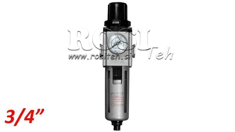 PNEUMATIC FILTER REGULATOR 200 600 G3/4 40µ 0-10b