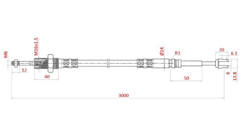 GEWEBE L=3000 - gabeln