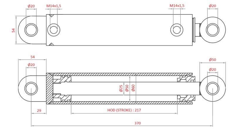 HYDRAULICKÝ VALEC RIADENIA FIAT-NEW HOLLAND OEM-5189892