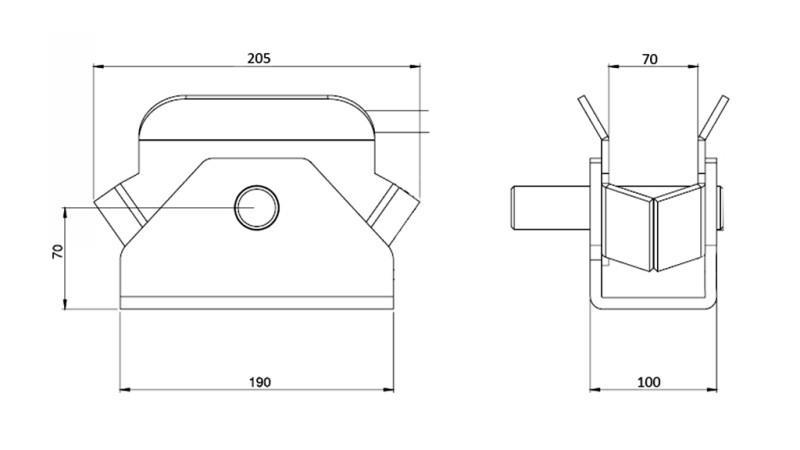 CONEXÃO DE MONTAGEM SEMICIRCULAR FIXA - ECO