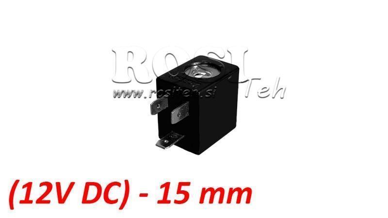 (15) EL. MAG. BOBINA 12V DC 2,5W PER VALVOLA PNEUMATICA 1/8